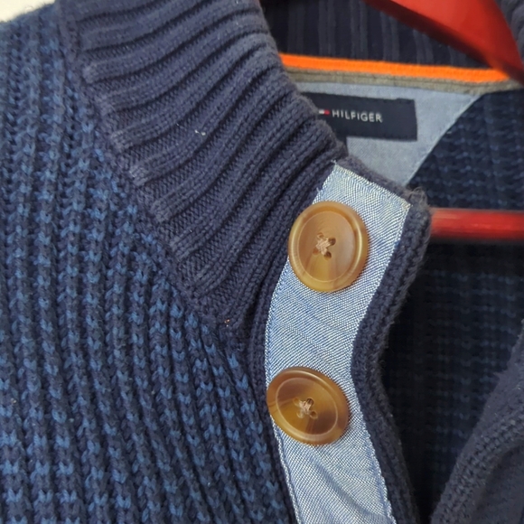 Tommy Hilfiger Blue Button Cardigan US Medium - Picture 6 of 9